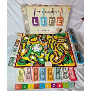 The Game of Life 100th Anniversary Art Linkletter Edition 1960 Complete with Box